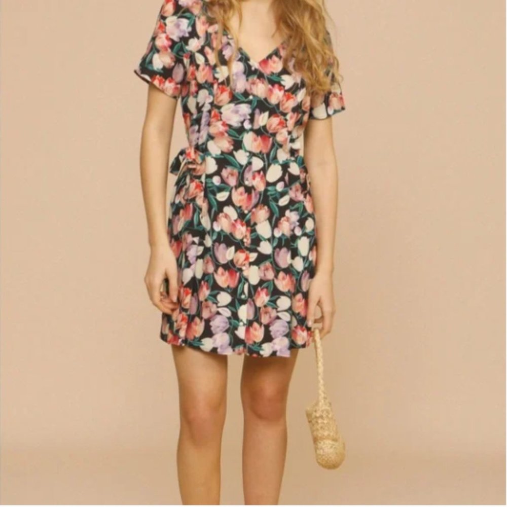 Rouje Paris Renata Tulip Pattern Printed Dress bust 34